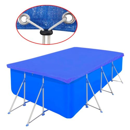 Bâche Piscine en PE Rectangulaire 394 x 207 cm 90 g/mètre carré