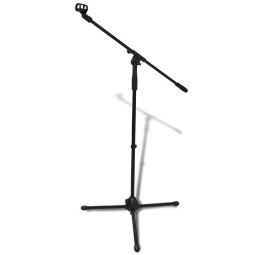 Pied de microphone réglable en hauteur et pliable