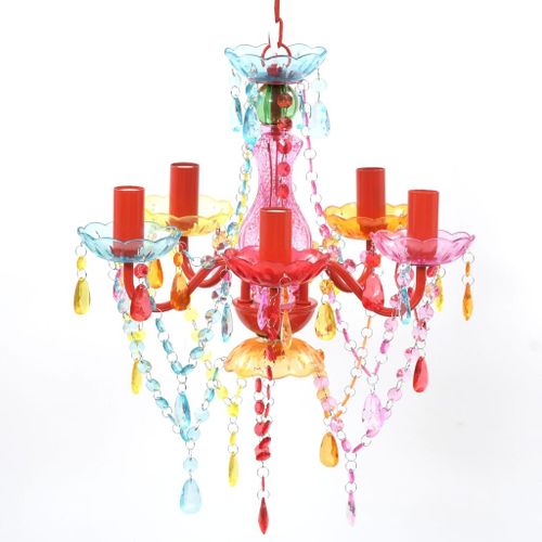 Vidaxl Crystal Light 5 Ampoules Multicolore