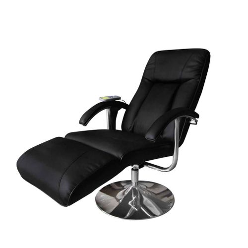 Vidaxl Fauteuil De Massage Noir Similicuir