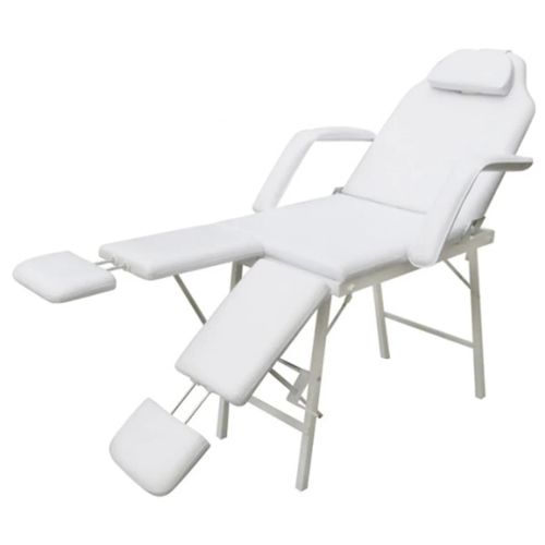 Fauteuil De Podologie Blanc Crème Inclinable Et Pliant