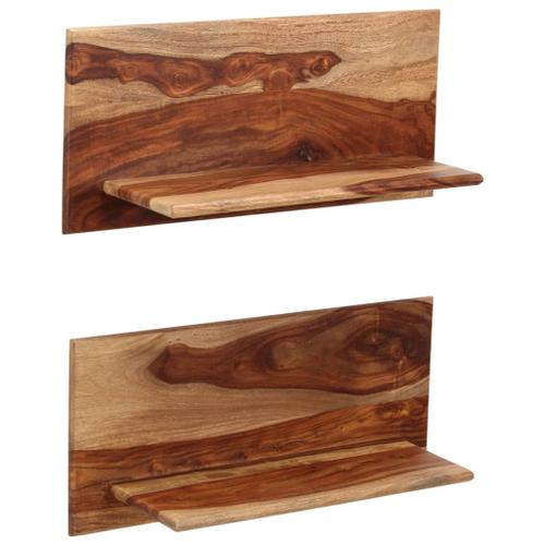 Étagères murales 2 pcs 58 x 26 x 20 cm Bois de Sesham massif