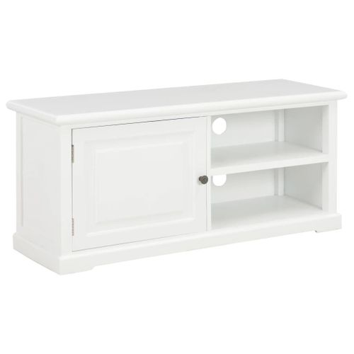 Vidaxl Meuble Tv Blanc 90 X 30 X 40 Cm Bois
