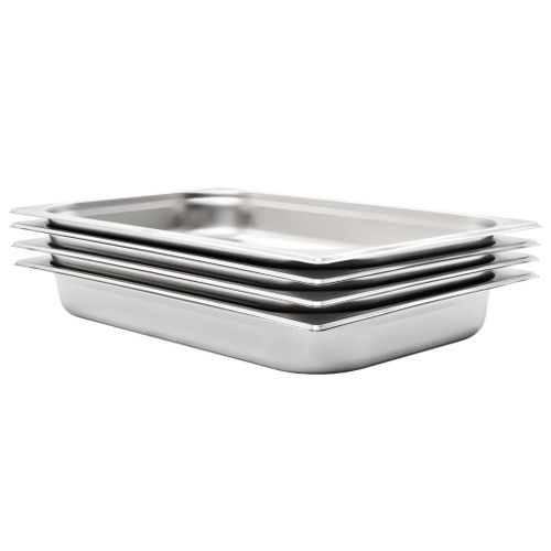Vidaxl Récipients Gastronorm 4 Pcs Gn 1/1 65 Mm Acier Inoxydable