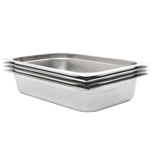 Vidaxl Récipients Gastronorm 4 Pcs Gn 1/1 100 Mm Acier Inoxydable