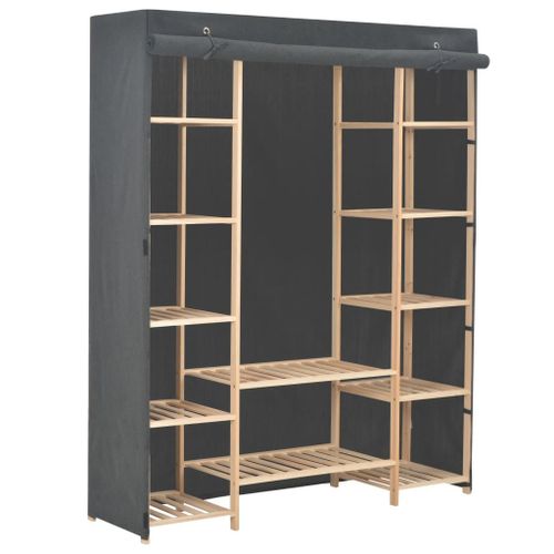 Garde-Robe Gris 135 X 40 X 170 Cm Tissu