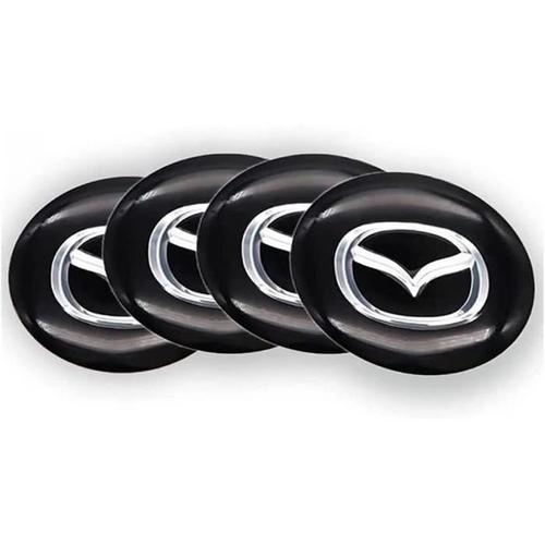4 Pièces Voiture Cache Moyeux Capuchons de Centre, pour Mazda 65mm