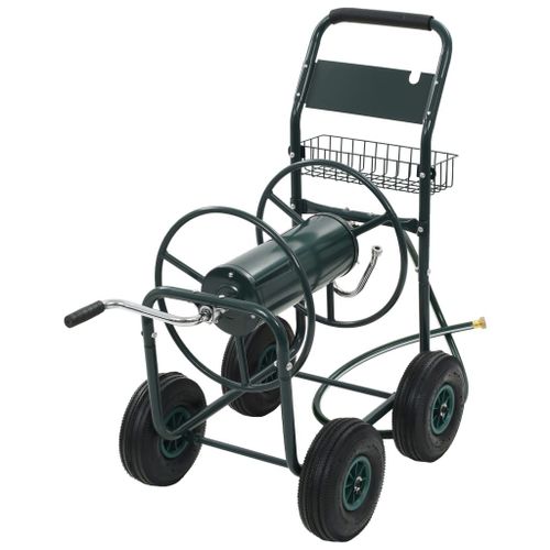 vidaXL Chariot dévidoir avec connecteur de tuyau 1/2"" 75 m Acier
