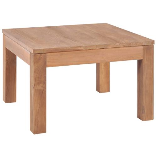 Table Basse Bois De Teck Et Finition Naturelle 60 X 60 X 40 Cm - Vidaxl