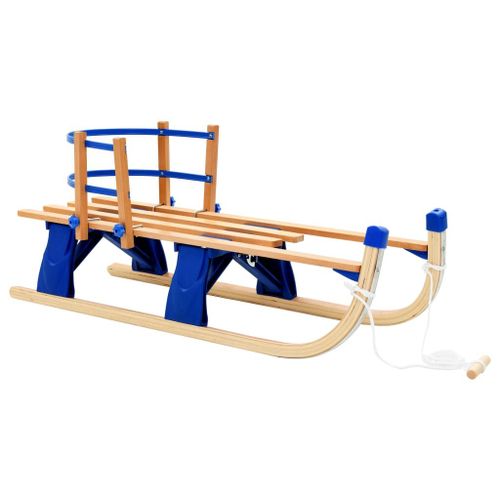 Vidaxl Traîneau Pliable En Bois Avec Dossier 119 Cm