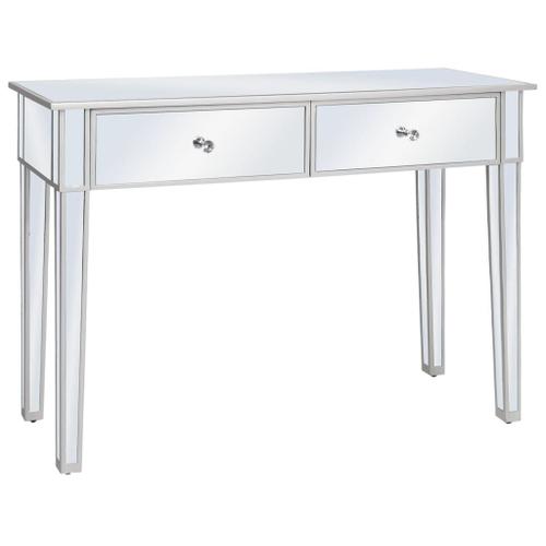 vidaXL Table console miroir MDF et verre 106,5 x 38 x 76,5 cm