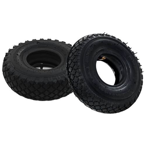 2 Pneus 2 Chambres À Air 3.00-4 260x85 Pour Roue De Diable