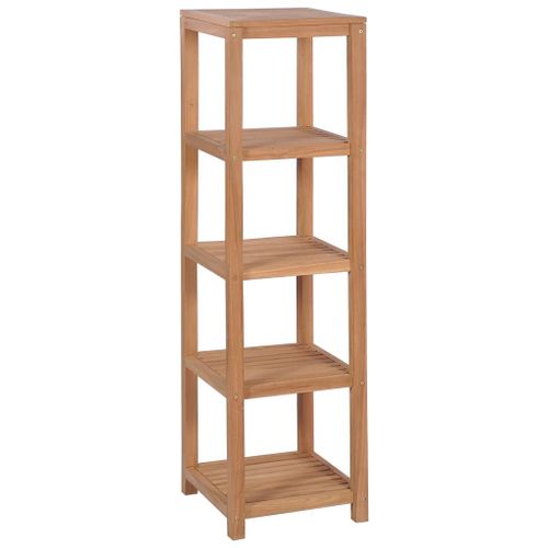 Vidaxl Etagère De Salle De Bain 4 Niveaux Teck Massif 42x42x165 Cm
