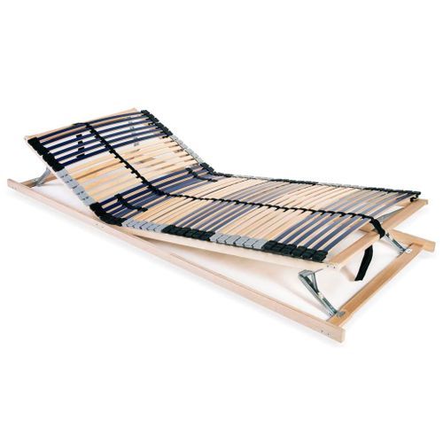Vidaxl Sommier À Lattes Avec 42 Lattes 7 Zones 90 X 200 Cm