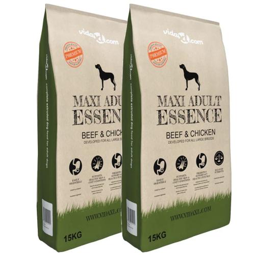 Vidaxl Nourriture Pour Chiens Maxi Adult Essence Beef&chicken 2pc 30kg