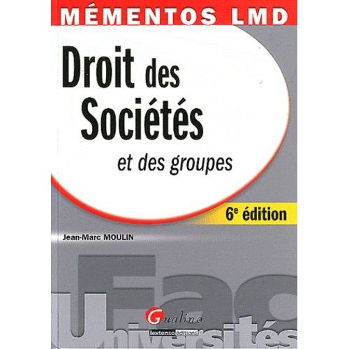 Droit Des Sociétés Et Des Groupes