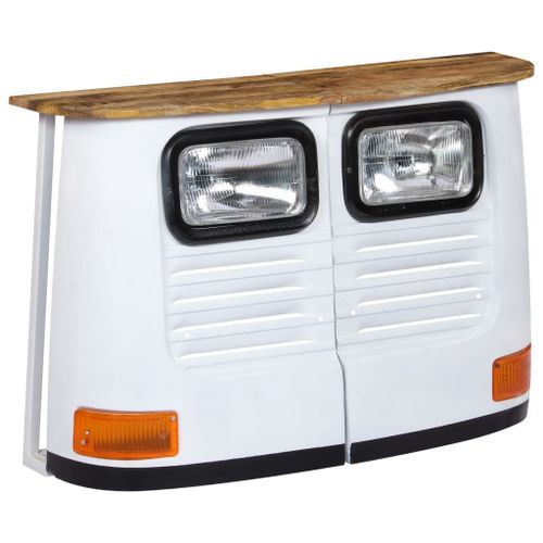 Vidaxl Buffet Bois De Manguier Massif Forme De Camion Blanc