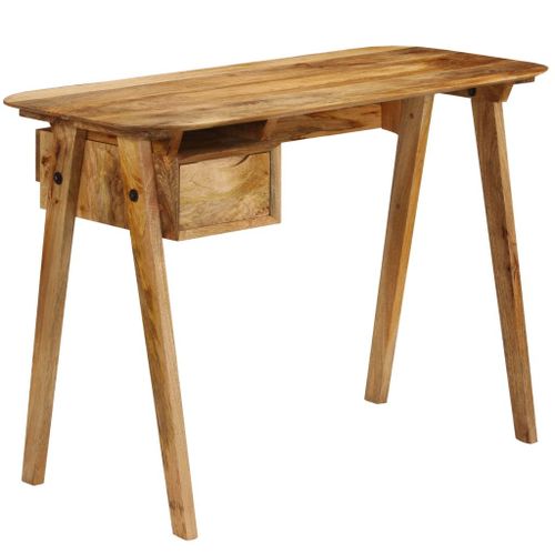 Vidaxl Bureau 110 X 50 X 76 Cm Bois De Manguier Massif