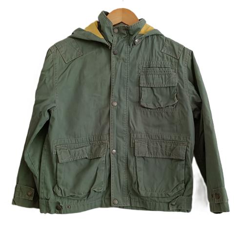 Veste Blouson Multipoche Vert Kaki A Capuche. D.P.A.M Du Pareil Au Meme. Taille 12 Ans