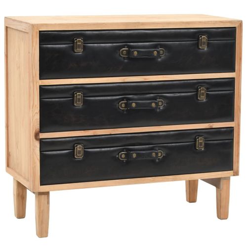Armoire À Tiroirs Bois De Sapin Massif 80 X 36 X 75 Cm