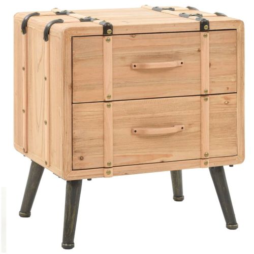 Vidaxl Table De Chevet Bois De Sapin Massif 50 X 35 X 57 Cm