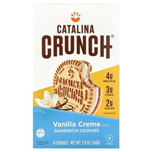 Catalina Crunch, Biscuits Sandwichs, Crème À La Vanille, 14 Biscuits, 168 G