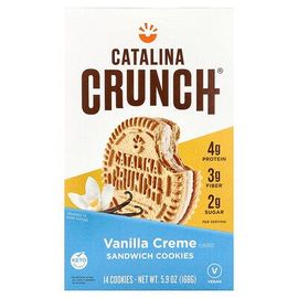 Catalina Crunch, Biscuits Sandwichs, Crème À La Vanille, 14 Biscuits, 168 G