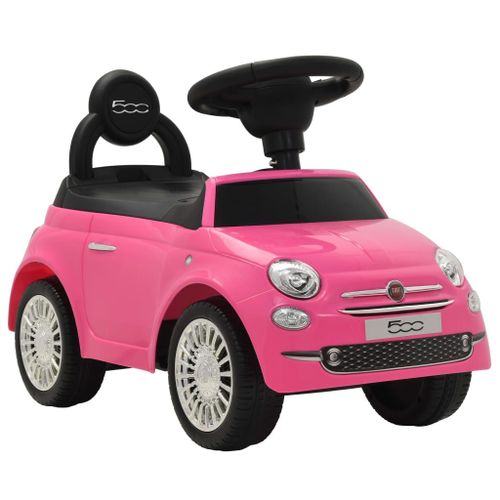 Vidaxl Voiture À Chevaucher Fiat 500 Rose