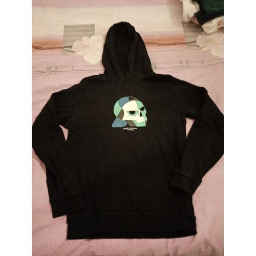 Sweat Polaire Capuche Noir Garçon Taille Xs 14 Ans Kiabi Très Bon État
