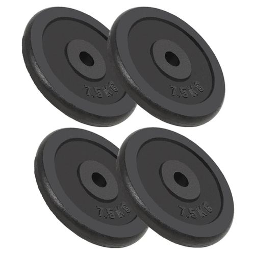 Vidaxl Plaque De Poids 4 Pcs 4x7,5 Kg Fonte