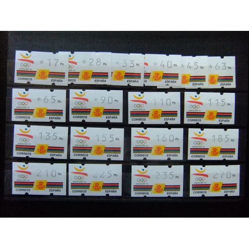 146 Espagne 1992 / Jeux Olympiques De Barcelone 92 Atms Klüssendorf / Yvert 7 Étiquettes Mnh