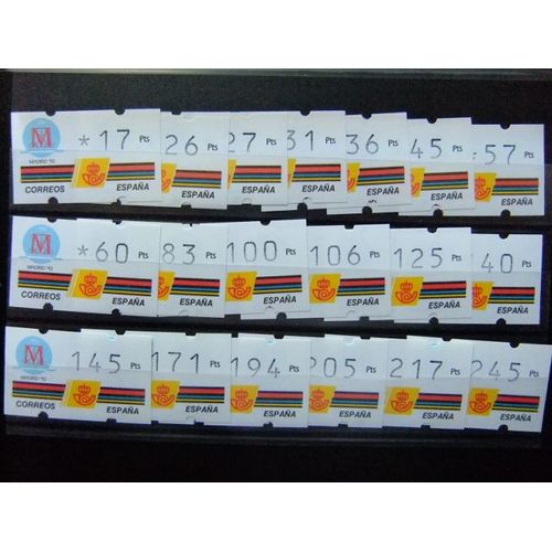 146 Espagne 1992 / Labels Atms Klüssendorf Capitale Européenne De La Culture Madrid / Yvert 8 ​​​​Mnh
