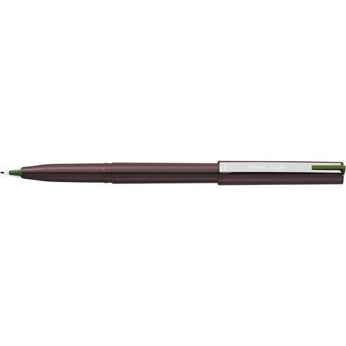 Pentel Feutre Plume Pentel Stylo, Vert Olive