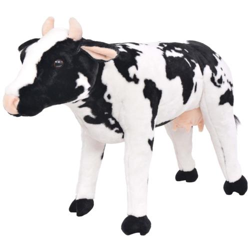 Jouet En Peluche Vache Noir Et Blanc Xxl