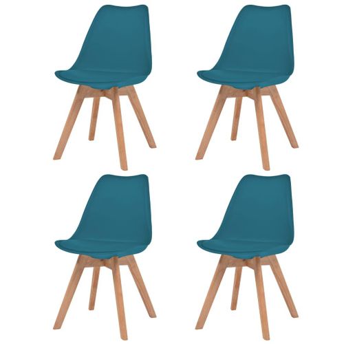 Vidaxl Chaises De Salle À Manger 4 Pcs Turquoise Plastique