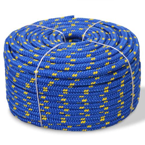 Corde de bateau Polypropylène 10 mm 50 m Bleu