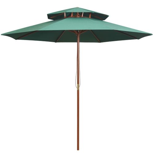 Vidaxl Parasol De Terrasse 270 X 270 Cm Poteau En Bois Vert