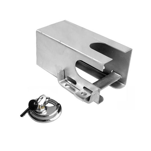 Antivol Tête D'attelage Avec Verrou Rond 110 X 110 Mm Proplus 341325s