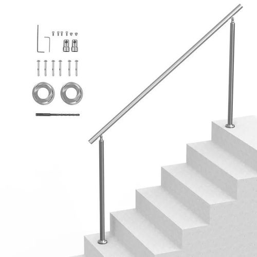 Rampes D'escalier-VEVOR-kit de Rampe D'escalier de 180 cm de Longueur- pour Personnes âgées, Porche et Terrasse