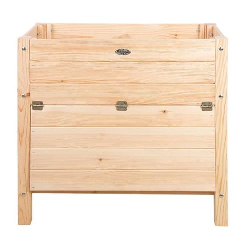 Esschert Design Lit Surélevé Avec Rangement 65 L Naturel