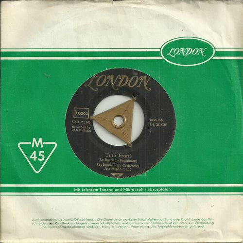 Pat Boone With Orchestral Accompaniment : Tutti Frutti (La Bostrie - Penniman) / I'll Be Home (Washington - Lewis)