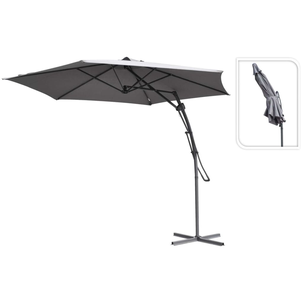 Progarden Parasol Suspendu Gris 300 Cm