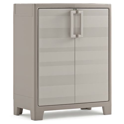 KETER Armoire basse GULLIVER - Beige Sable - 80 x 44 x 100 cm
