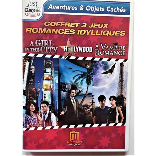 Dvd Objets Cachés Pour Pc " Coffret De 3 Jeux Idylliques" A Girl In The City , Hollywood , A Vampire Romance .