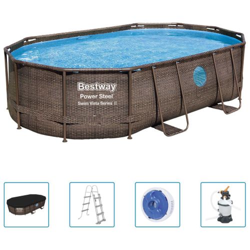 Bestway Ensemble de piscine Power Steel 488x305x107 cm