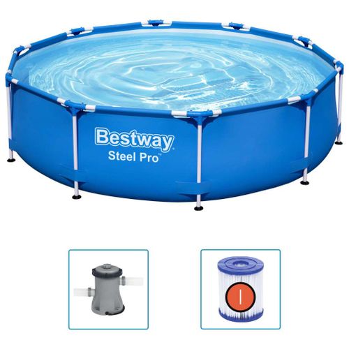 Bestway - Steel Pro - Piscine tubulaire avec pompe de filtration - 305x76 cm - Ronde