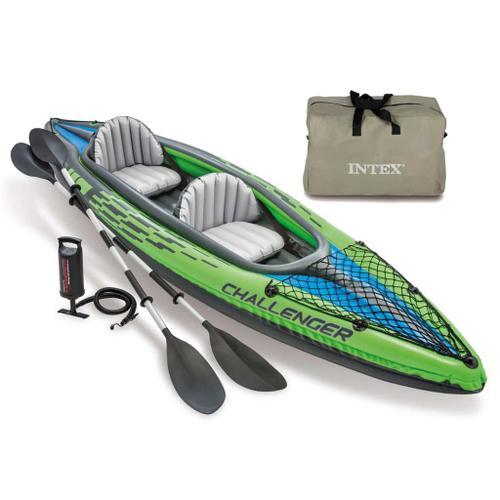 Intex 68306np Set Kayak Challenger K2 Avec Rame + Gonfleur (2 Places)