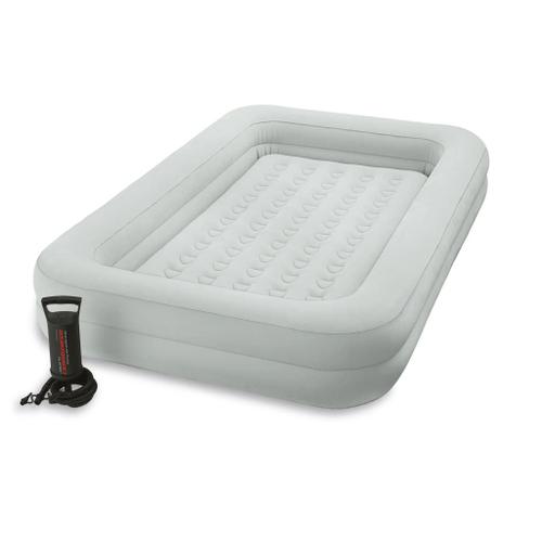 Matelas Gonflable - Intex Kidz - 1 Personne - 107x168x25 Cm (Lxlxh) - Vert Menthe - Avec Pompe À Main