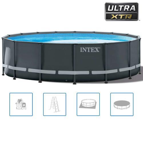 INTEX Kit Piscine ronde tubulaire Ultra Frame - 4,88 x 1,22 m