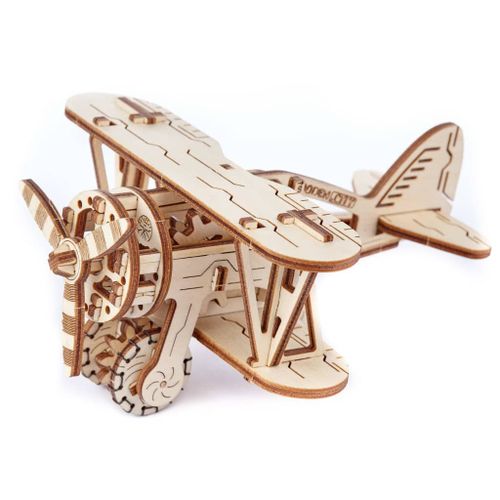 Puzzle 63 Pièces Puzzle 3d En Bois - Biplane